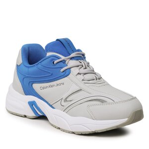 Sneakersy Calvin Klein Jeans - Retro Tennis High/Low Frequency YM0YM00637 Oyster Mushroom/Imperial Blu.