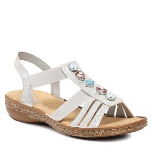 Sandále Rieker - 62860-90 Silber/Platin.