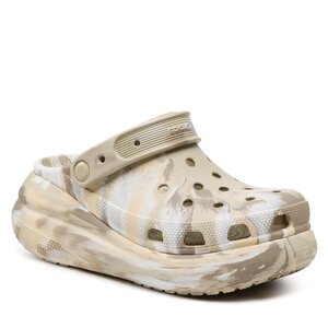 Šľapky Crocs - Classic Crush Marbled Clog 208265 Bone/Multi.