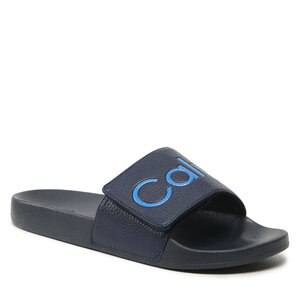 Šľapky Calvin Klein - Adj Pool Slide Pu HM0HM00957 Ck Navy.
