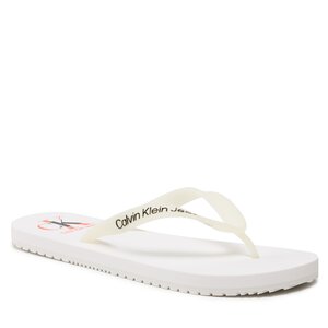 Žabky Calvin Klein Jeans - Beach Sandal Logo YM0YM00656 White YBR.