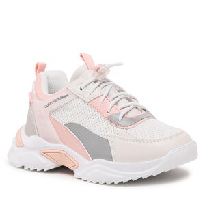 Sneakersy Calvin Klein Jeans - Low Cut Lace-Up Sneaker V3A9-80491-1594 Grey/White/Pink Y921.