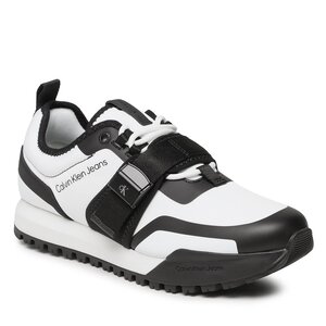 Sneakersy Calvin Klein Jeans - Toothy Runner Clip Hardware YM0YM00625 White/Black YBH.