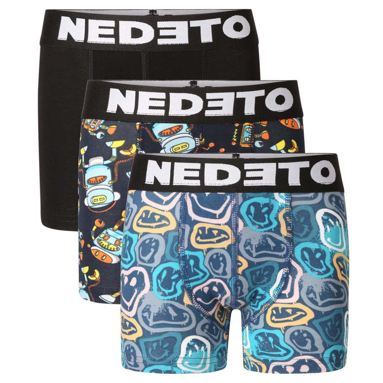 3PACK detské boxerky Nedeto viacfarebné (3NBDV4) 4-5 let, trenky.
Detské boxerky od značky Nedeto, našej vlastnej značky, spájajú maximálny komfort, nadčasový vzhľad a spoľahlivú kvalitu.
Overený materiál pre každodenné pohodlie
Tieto boxerky sú vyrobené z osvedčenej zmesi bavlny a elastanu, vďaka čomu sú mäkké, priedušné a zároveň pružné.
Strih, ktorý sedí a neobmedzuje
Boxerky majú priliehavý strih s dlhšou nohavičkou, ktorá sa nevyhŕňa a zabezpečí pohodlie aj pri väčšom pohybe.
Kedy sa ti tieto boxerky budú hodiť najviac?
Detské boxerky Nedeto sú perfektné na:


každodenné nosenie do školy alebo škôlky,


športové aktivity (napr.


domáce pohodlie aj voľný čas vonku,


cesty, výlety a prespávačky u kamarátov.


Ako sa starať o detské boxerky Nedeto:

Pranie: Per boxerky naruby pri maximálnej teplote 30 °C.
Sušenie: Nesuš boxerky v sušičke.
Žehlenie: Žehlenie spravidla nie je potrebné.