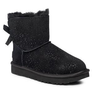 Topánky Ugg - W Mini Bailey Bow Metallic Spots 1134135 Blk.