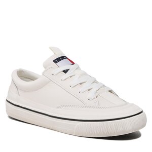 Plátenky Tommy Jeans - Leather Vulc Ess EN0EN01932 Ecru YBL.