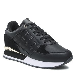 Sneakersy Tommy Hilfiger - Metallic Monogram Emboss Sneaker FW0FW06784 Black/Gold 0GL.