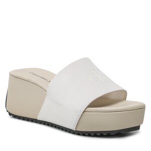 Šľapky Calvin Klein Jeans - Wedge Block Sandal Su Con YW0YW01015 Ancient White YBH.