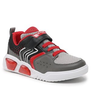 Sneakersy Geox - J Illuminus Boy J35GVA011FEC0051 DD Grey/Red.