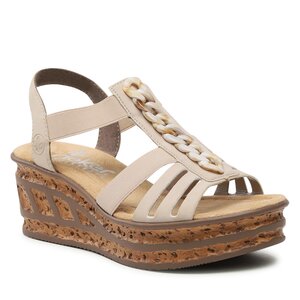 Sandále Rieker - 68159-60 Beige.