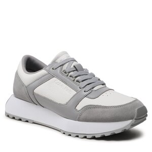 Sneakersy Calvin Klein - Low Top Lace Up Lth HM0HM00925 Grey Fog/White 0IN.