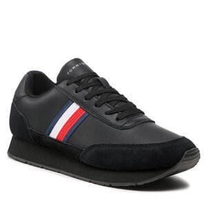 Sneakersy Tommy hilfiger - Core Eva Runner Corporate Lea FM0FM04397 Black BDS.