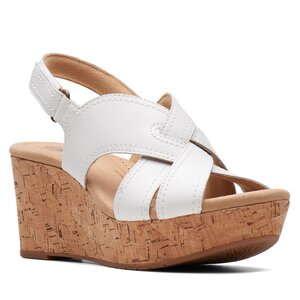 Sandále Clarks - Rose Erin 26171306 White Leather.