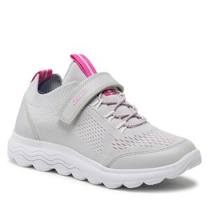 Sneakersy Geox - J Spherica Girl J26GYB06KBCC1024 D Lt Grey/Fuchsia.