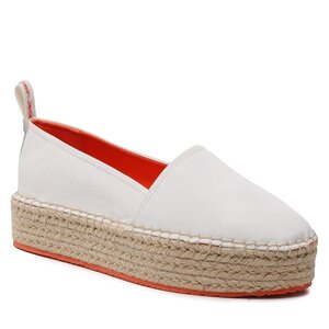 Espadrilky Calvin Klein Jeans - Flatform Espadrille Soft Ny YW0YW00989 White YBR.