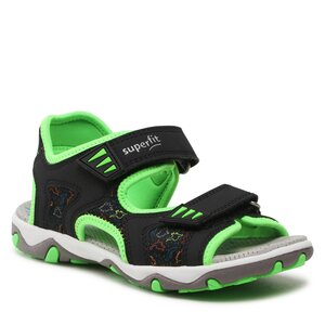 Sandále Superfit - 1-009472-0000 D Black/Lightgreen.