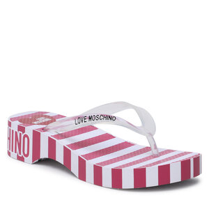 Žabky LOVE MOSCHINO - JA28244G0GI3460A Righe Fuxia/Bianco.