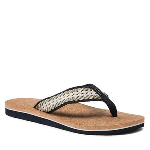 Žabky Tommy Hilfiger - Th Cork Sandal FW0FW07145 Space Blue DW6.