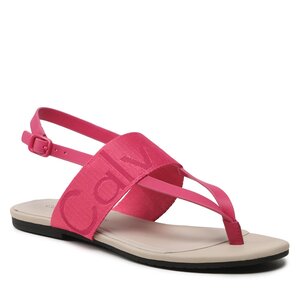 Sandále Calvin Klein Jeans - Flat Sandal Toepost Webbing YW0YW00956 Raspberry Sorbet 0J0.
