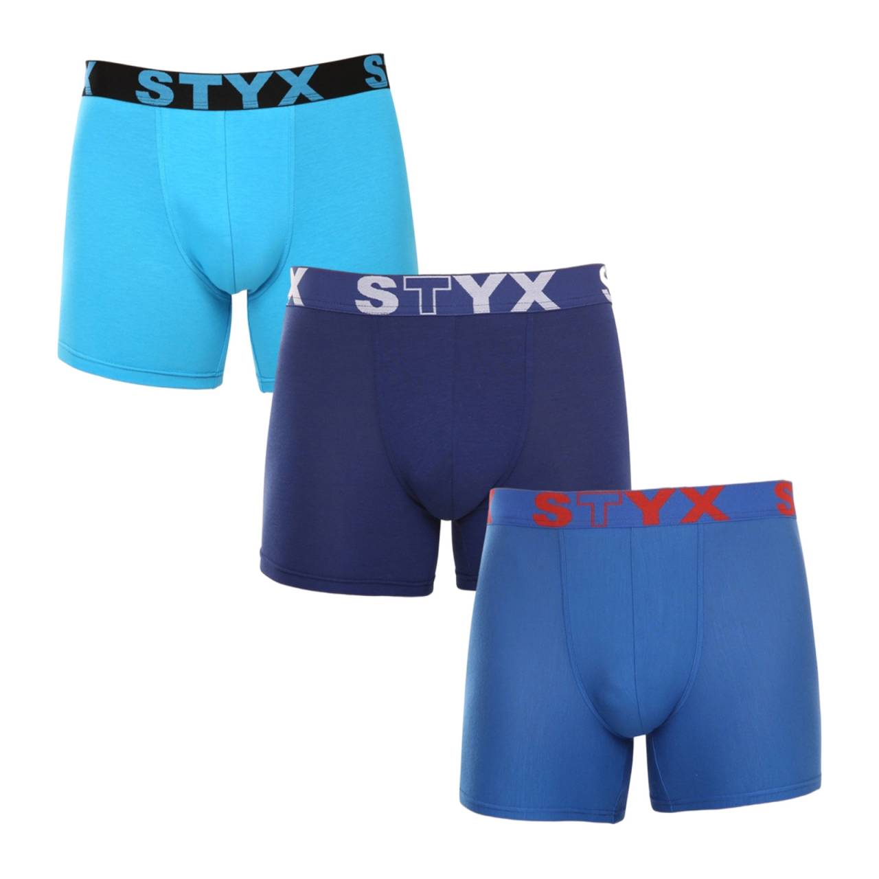 3PACK muške bokserice Styx duga raznobojna sportska guma (3U96789) M.
Priuštite si cjelodnevnu udobnostuz muške bokserice Styx.
Kvalitetan materijal za maksimalnu udobnost
Bokserice su izrađene od vrhunske mješavine pamuka i sintetičkih vlakana.
Praktičan dizajn i češka preciznost
Styx bokserice imaju produžene hlačekoje vam pružaju dodatnu potporu i sprječavaju trenje bedara, što ćete cijeniti tijekom bavljenja sportom i dugog sjedenja u uredu ili automobilu.
Zašto odabrati Styx bokserice

Češka kvaliteta: Dizajniran i proizveden u Češkoj, što jamči vrhunsku kvalitetu izrade.
Premium materijali: Kombinacija pamuka, modala i elastina za maksimalnu udobnost.
Univerzalni dizajn: Produžene hlače i elegantna sportska guma za svaku priliku.

Donje rublje Styx jedno je od najpopularnijih
Češki brend Styx među kupcima je poznat ponajviše po kratkim hlačama sa svježim uzorcima upečatljivih boja.
Kako pravilno njegovati svoje Styx bokserice?

Pranje: Perite na 30°C s blagim deterdžentom kako bi materijal ostao mekan i ugodan.
Sušenje: Ne preporučuje se sušilica, sušite bokserice na zraku kako bi zadržale oblik.
Peglanje: Ako je potrebno, glačajte na niskoj temperaturi kako bi materijal ostao mekan.

Savjet: Postanite stručnjak za održavanje donjeg rublja zahvaljujući savjetima u našem članku i pružite svojim omiljenim komadima njegu koju zaslužuju.