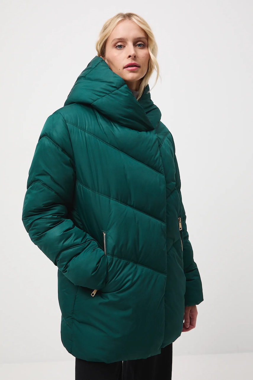 Bunda Medicine zelená farba, zimná, oversize.
