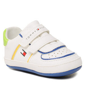 Sneakersy Tommy Hilfiger - Velcro Shoe T0B4-32819-1582 White/Multicolor X256.