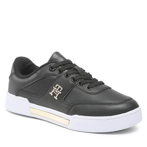 Sneakersy Tommy Hilfiger - Th Prep Court Sneaker FW0FW06859 Black/Gold 0GL.