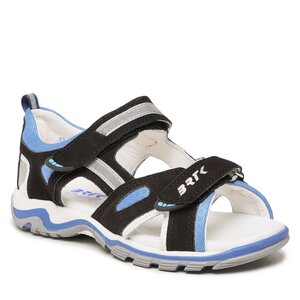 Sandále Bartek - 19176-011 Czarny/Niebieski.