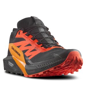 Topánky Salomon - Sense Ride 5 Gore-Tex L47147300 Black/Scarlet Ibis/Turmeric.