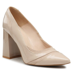 Poltopánky Sagan - 4927 Beżowy Lakier Beżowy Welur 253.