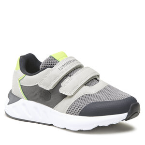 Topánky Lumberjack - 2 VELCRO SNEAKER GREY/ACID GREEN.