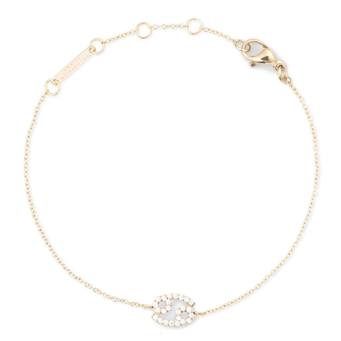 Daniel Wellington Pozlátený retiazkový náramok znamenia Rak Crystal Zodiac DW00400910.