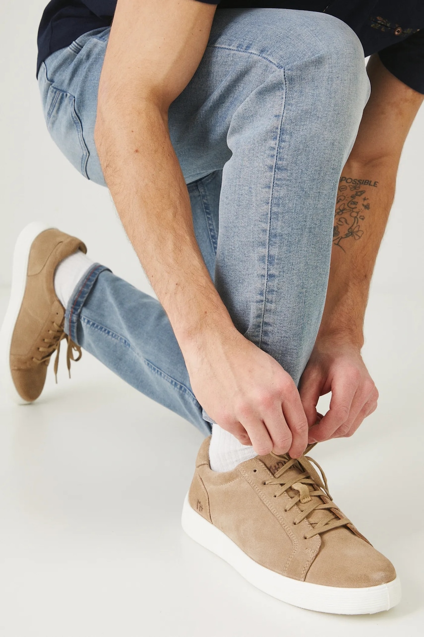 Semišové tenisky Medicine pánske, béžová farba.