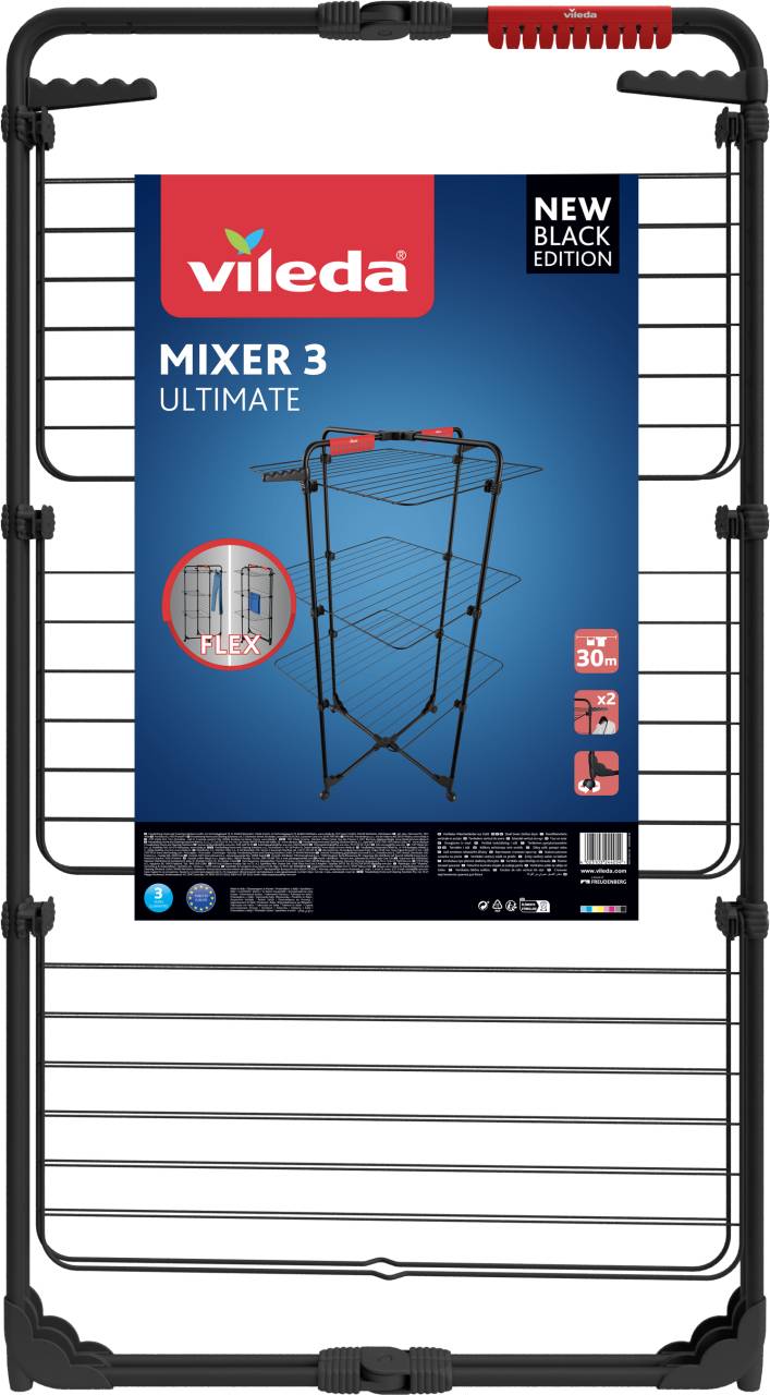 Vileda Mixer 3 sušák na prádlo černý 30m.