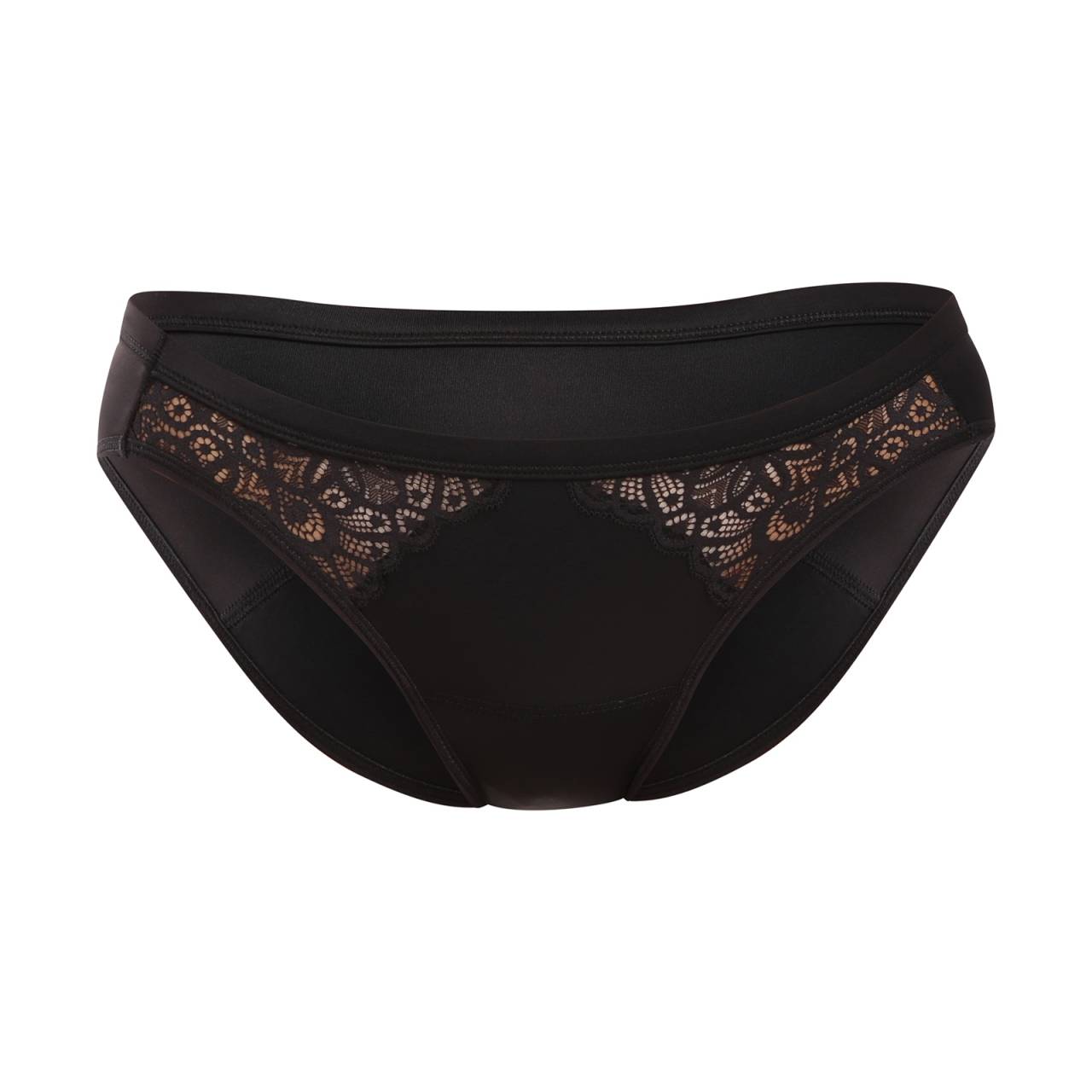 Menštruačné nohavičky Maidenform Light čierne (DMLBKL XBK) XXL.
Menštruačné nohavičky Maidenform spájajú elegantný dizajn s praktickou funkčnosťou.
Kvalitný materiál, ktorý ťa bude rozmaznávať
Nohavičky Maidenform sú vyrobené z kombinácie polyamidu a elastanu.
Moderný vzhľad a dokonalé pohodlie
Kombinácia čipky a hladkého materiálu na prednej strane vytvára elegantný a ženský vzhľad.
Prečo stoja menštruačné nohavičky Maidenform za vyskúšanie

Spoľahlivá ochrana: Tenšia absorpčná vrstva nohavičiek je ideálna pre slabú až stredne silnú menštruáciu a poskytuje maximálne pohodlie a bezpečnosť počas celého dňa.
Štýlový dizajn: Kombinácia hladkého nylonu a elegantnej čipky dodáva nohavičkám nádych ženskosti a elegancie, vďaka čomu sú vhodné na každodenné nosenie aj na špeciálne príležitosti.
Univerzálny strih: Pohodlné bikiny sú navrhnuté tak, aby sa prispôsobili rôznym typom postavy vrátane plnoštíhlych, čo zaručuje pohodlie počas náročných dní.

Spodná bielizeň Maidenform - od žien pre ženy
Americká značka Maidenform sa pýši dôvernou znalosťou ženského tela a jeho potrieb.
Ako sa správne starať o nové menštruačné nohavičky/plavky

Pred prvým použitím: Pred prvým obliekaním nových menštruačných nohavičiek alebo plaviek by si ich mala vyprať - buď ručne, alebo v práčke na šetrný program do 40 °C.
Po každom použití: Bielizeň najprv dôkladne vypláchni v studenej vode.
Pranie: Po opláchnutí môžeš nohavičky alebo plavky vyprať v práčke - ideálne v ochrannom vrecku, na šetrný program do 40 °C.
Sušenie: Menštruačná bielizeň nepatrí do sušičky ani na kúrenie.
Žehlenie: Nežehli nohavičky ani plavky.

Tip: Keď nájdeš menštruačnú bielizeň, ktorá ti sedí a je príjemná na dotyk, zaslúži si tú najlepšiu starostlivosť.