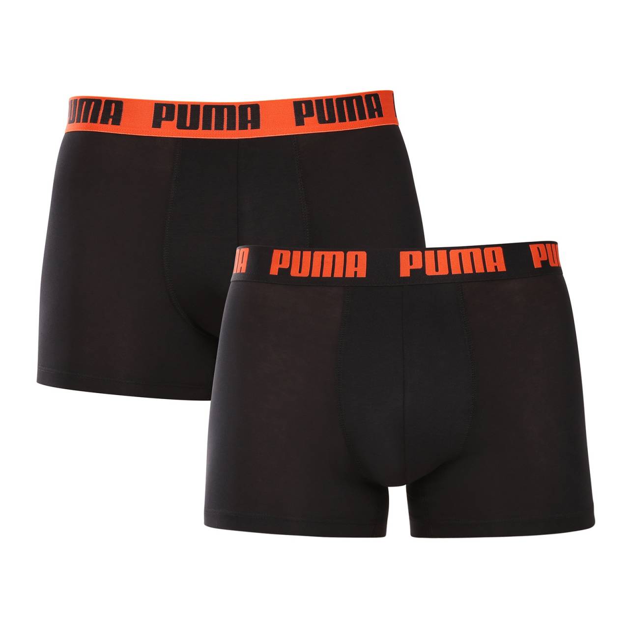 2PACK pánske boxerky Puma čierné (701226387 024) XXL, trenky.
Užite si dokonalú kombináciu pohodlia a moderného štýlu s pánskymi boxerkami Puma.
Kvalitný materiál, ktorý vás nesklame
Boxerky sú vyrobené z prvotriednej bavlnenej zmesi s prímesou elastanu, ktorá zaručuje ich mäkkosť, priedušnosť a pružnosť.
Moderný dizajn a presný strih na každodenné nosenie
Nadčasové farebné prevedenie si nájde miesto v šatníku každého štýlového muža.
Prečo si kúpiť boxerky Puma

Štýlový a moderný dizajn: Minimalistický vzhľad s pohodlným elastickým pásom dodáva boxerkám elegantný štýl vhodný pre každého muža.
Kvalitný materiál: Zmes bavlny a elastanu poskytuje mäkkosť, priedušnosť a odolnosť, takže boxerky sa dokonale prispôsobia vášmu telu a dlho vydržia.
Presný strih a dokonalá podpora: Dlhšie nohavice poskytujú dostatočné krytie a zabraňujú odieraniu stehien.

Spodná bielizeň Puma sa hodí nielen športovcom
Značka Puma je známa po celom svete vďaka svojmu oblečeniu a spodnej bielizni, ktorú nosia slávni športovci.
Ako sa starať o boxerky Puma
Aby vám nové boxerky dlho vydržali, odporúčame dodržiavať tieto pokyny.

Pranie: Odporúčame prať pri maximálnej teplote 40 °C, aby sa zachovala kvalita materiálu.
Žehlenie: Nežehlite, aby ste nepoškodili elastické vlákna.
Sušenie: Neodporúča sa používať sušičku, aby boxerky nestratili svoju pružnosť a tvar.

Tip: Hľadanie obľúbenej spodnej bielizne môže byť beh na dlhé trate, preto chceme, aby vám obľúbené kúsky dlho vydržali.