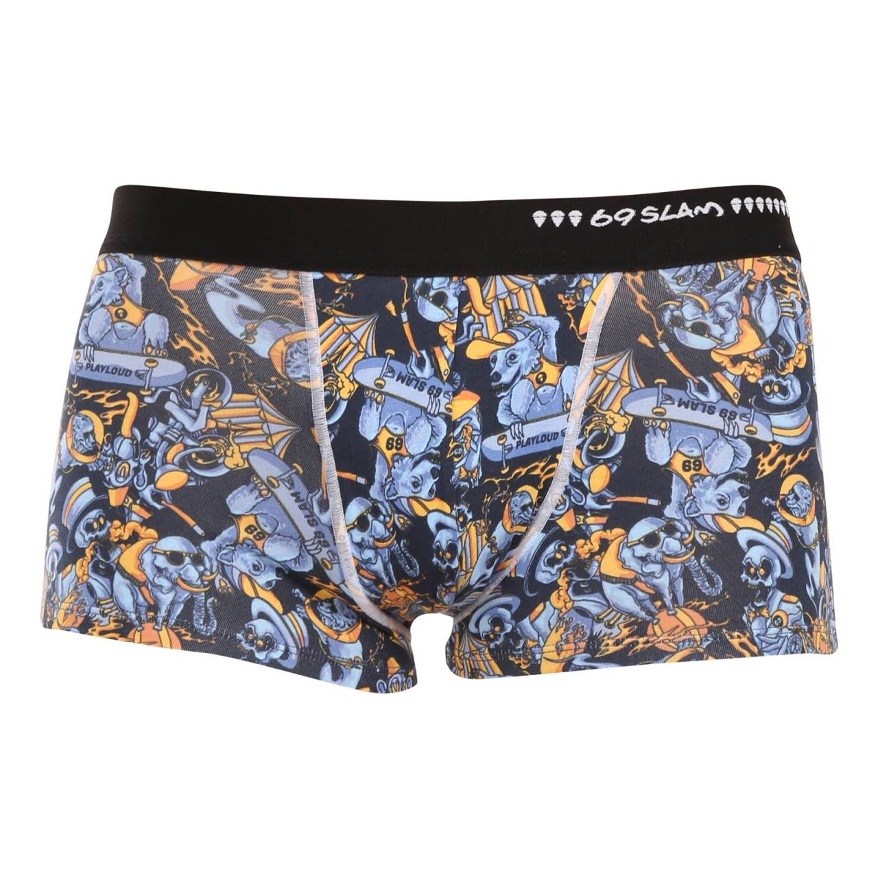 Pánske boxerky 69SLAM hip bamboo greatest show elijah (MHBGSW-BB) XL, trenky.
Vstúpte do sveta, kde sa pohodlie stretáva s originalitou!
Bambusové vlákna pre maximálne pohodlie
Boxerky z bambusového materiálu sú ideálnou voľbou pre každého, kto hľadá maximálne pohodlie a šetrnosť k pokožke.
Výrazný dizajn a premyslený strih na aktívne dni
Boxerky 69SLAM vás na prvý pohľad zaujmú svojím jedinečným vzhľadom, originálnymi vzormi a príjemnými farbami.
Prečo by boxerky 69SLAM nemali chýbať vo vašom šatníku

Mikrovlákno - ľahké, elastické, rýchloschnúce.
Kratšie nohavičky, ktoré sa nikde nekrčia.
Výrazný dizajn s originálnymi vzormi.

69SLAM spodná bielizeň, ktorá vám zdvihne náladu
69SLAM je obľúbená surferská značka z Bali, ktorá oslavuje život, umenie, kreativitu, dizajn a farby v každom detaile.
Ako sa starať o boxerky 69SLAM
Dodržiavaním týchto pokynov zachováte ich výnimočné vlastnosti - mäkkosť, priedušnosť a odolnosť.

Pranie: Boxerky pier výhradne ručne vo vlažnej vode (ideálne do 30 °C).
Sušenie: Sušenie v sušičke nie je vhodné.
Žehlenie: Nežehliť.

Tip: Vaša obľúbená spodná bielizeň si zaslúži šetrné zaobchádzanie.