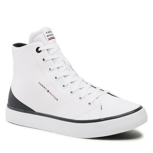 Sneakersy Tommy Hilfiger - Th Hi Vulc Core Canvas FM0FM04729 White YBS.
