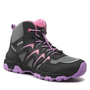 Šnurovacia obuv Geox - J Magnetar G.B Abx B J264LB 054FU C0037 D Black/Purple.