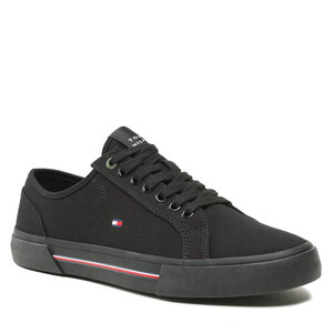 Tenisky Tommy Hilfiger - Core Corporate Vulc Canvas FM0FM04560 Black BDS.