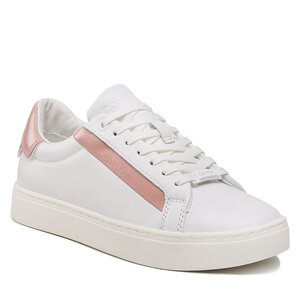 Sneakersy Calvin Klein - Logo Cupsole Lace Up HW0HW01353 White/Cafe Au Lait 0LB.