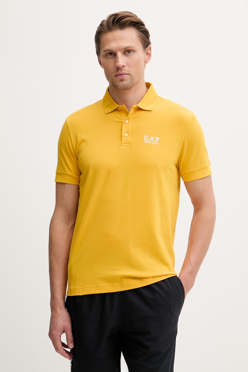 EA7 Emporio Armani polo tričko pánske bavlnené s elastanom.
