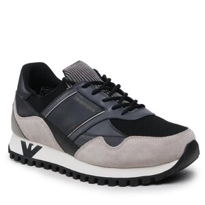 Sneakersy Emporio Armani - X4X616 XN632 S728 L.Grey/D.Gr/Navy/Tau.