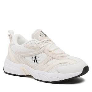 Sneakersy Calvin Klein Jeans - Retro Tennis Oversized Mesh YM0YM00636 White/Creamy White 0K6.