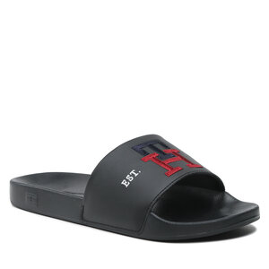 Šľapky Tommy Hilfiger - Th Embroidery Pool Slide FM0FM04465 Black BDS.