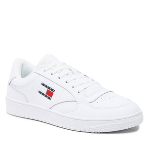 Sneakersy Tommy Jeans - Retro Leather EM0EM01190 White YBS.