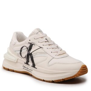 Sneakersy Calvin Klein Jeans - Chunky Runner Oversized Brand YM0YM00634 Ancient White YBH.