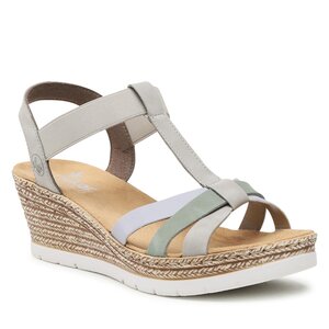 Sandále Rieker - 61995-40 Grau Kombi.