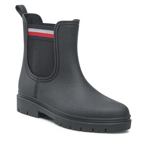 Gumáky TOMMY HILFIGER - Rain Boot Ankle Elastic FW0FW06774 Black BDS.