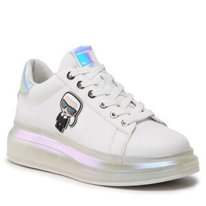 Sneakersy KARL LAGERFELD - KL62631I White Lthr w/Iridescent.